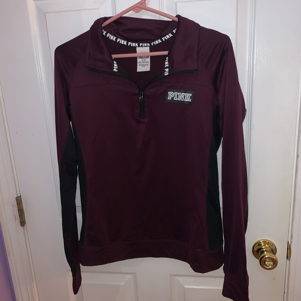 Victoria’s Secret PINK Maroon Quarter Zip
